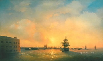 Fuerte Kronshtadt el emperador Alejandro 1844 Romántico Ivan Aivazovsky ruso Pinturas al óleo